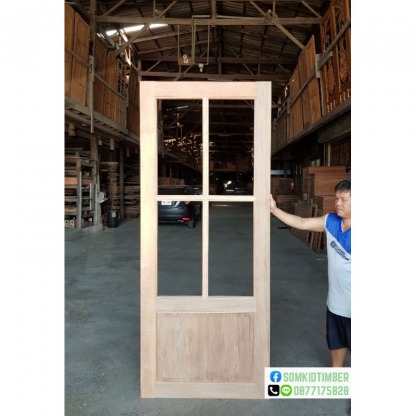 โรงงานผลิตประตูไม้ - ประตูไม้ หน้าต่าง ราคาโรงงาน - สมคิดค้าไม้